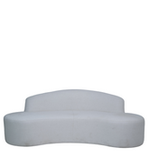 Three-Seater Curved Back Sofa – Textured Fabric with Plush Foam & Spring Cushioning